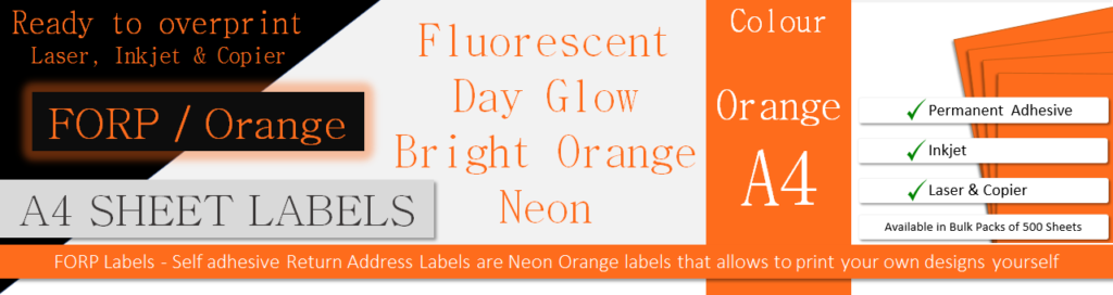 Fluorescent Orange Labels
