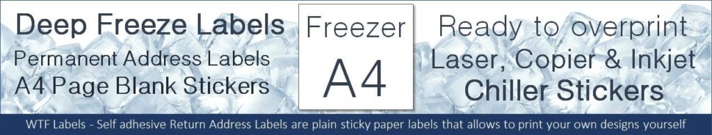 Deep Freeze Labels - freezer adhesive labels