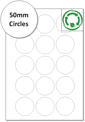 50mm A4 biodegradable Labels - Eco Friendly Labels - Compostable Labels - recycled Label Sheets