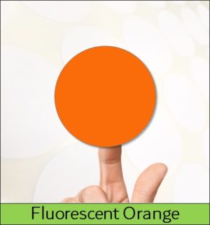 Fluorescent Orange Round Labels