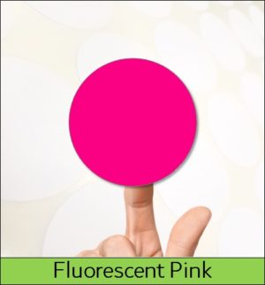 Fluorescent Pink Round Labels