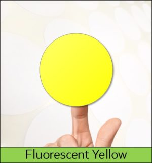 Fluorescent Yellow Round Labels