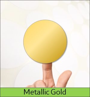 Round Metallic Gold Labels
