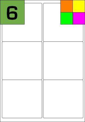 LL06 - Fluorescent Labels - Neon A4 Sheet Labels