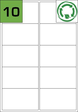 10 Compostable Adhesive Printer Labels - Eco Friendly Self Adhesive Labels on A4 Sheets