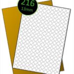 13mm Round Gold Labels - Gold Circle Labels - Metallic Gold A4 Labels