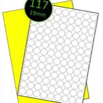19mm Fluorescent Yellow Labels, Neon Coloured A4 Labels, Bright Yellow Coloured Sheets