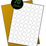 88mm Round Gold Labels - Gold Circle Labels - Metallic Gold A4 Labels