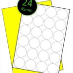45mm Fluorescent Yellow Labels, Neon Coloured A4 Labels, Bright Yellow Coloured Sheets