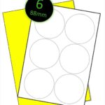 88mm Fluorescent Yellow Labels, Neon Coloured A4 Labels, Bright Yellow Coloured Sheets