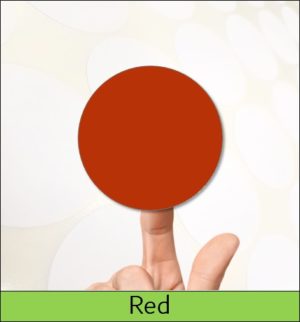 Red Coloured Round Labels