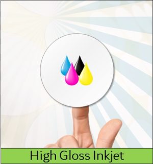 Round Gloss White Inkjet Labels
