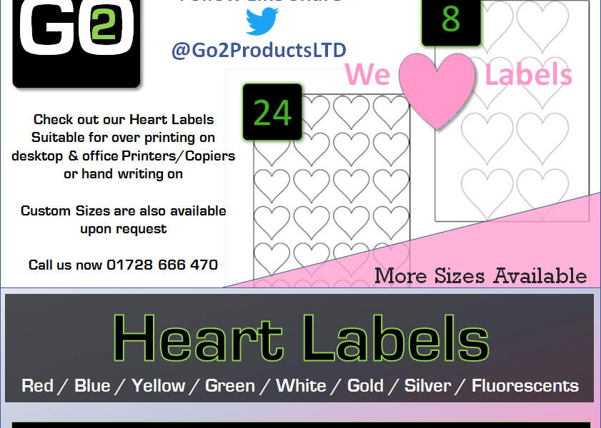 Heart A4 Labels