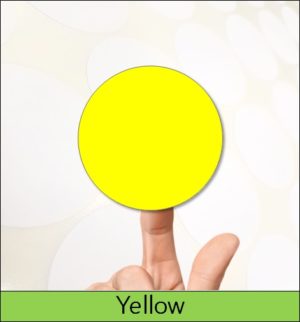Yellow Coloured round Labels